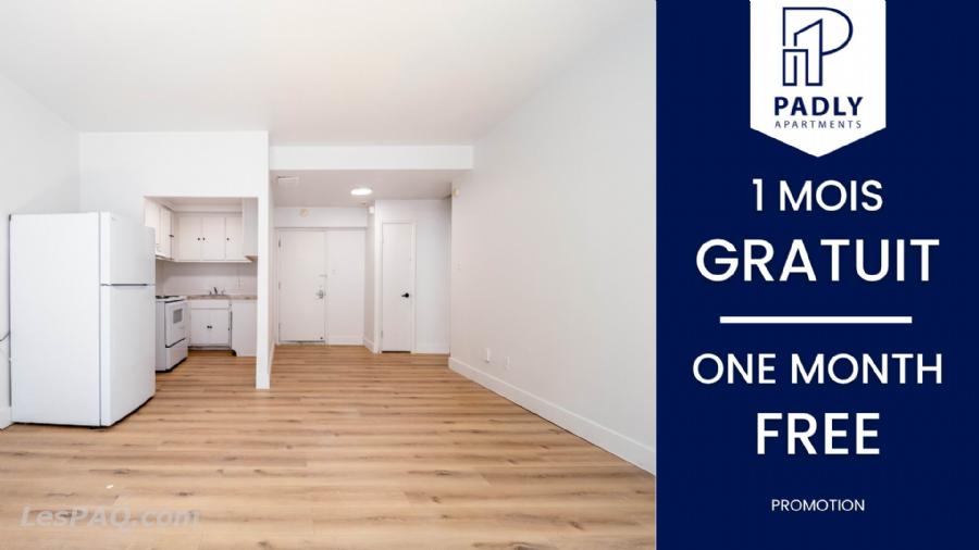 1 MOIS GRATUIT - 3 1/2 et 4 1/2 Côte-des-Neiges